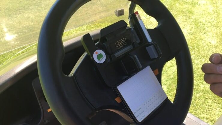 Phone Golf Cart Mount Scorecard Pro by Caddie Buddy