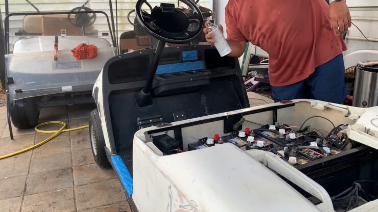 painting golf Cart 