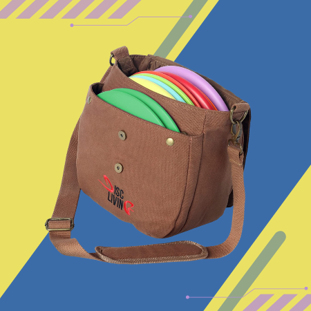 Disc Living Adjustable Shoulder Strap Padding Disc Golf Bag With Button Design