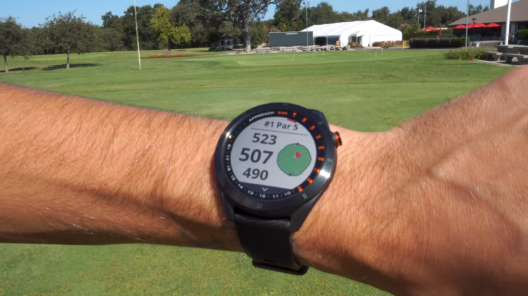 Golf yardages Garmin watch