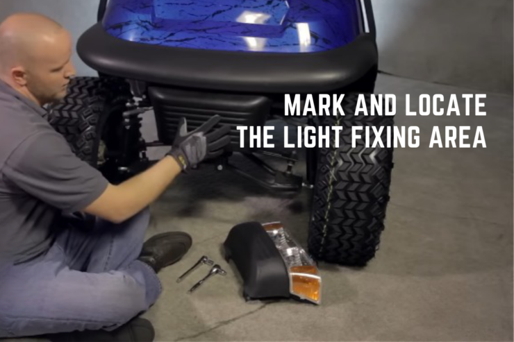 Mark and locate the light fixing area