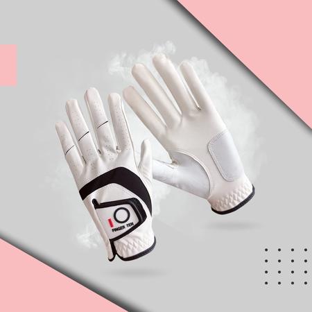 FINGER TEN Men’s High-Grade Cabretta Leather Golf Glove