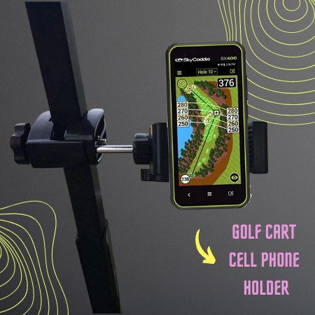 1pc Golf Cart Mobile Phone Holder, Steering Wheel Mobile Phone GPS Bracket, Club Car Golf Cart Accessories, Birthday Gift For Friends Car Lovers